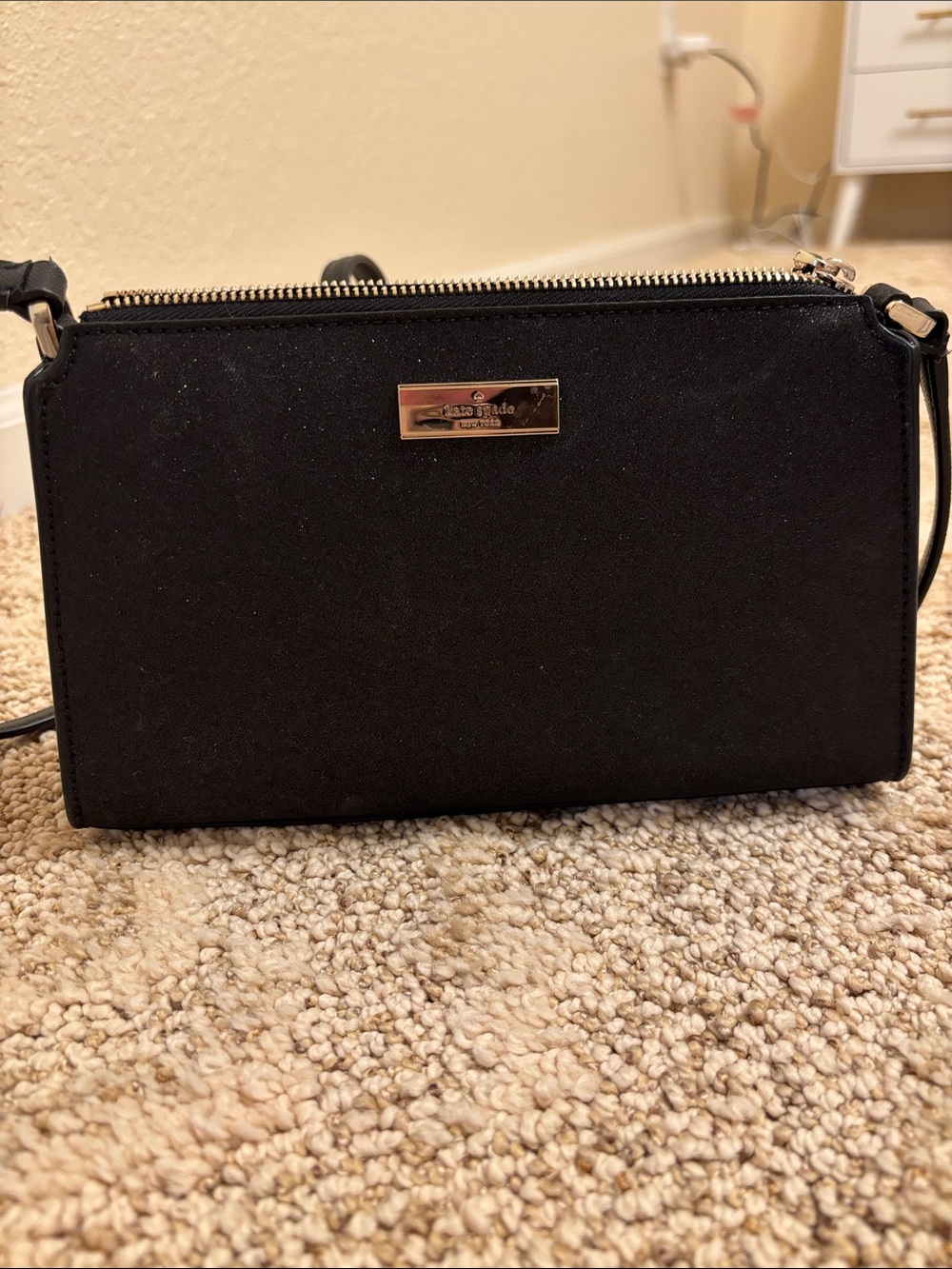 kate spade Black Crossbody Bag with Gold Hardware